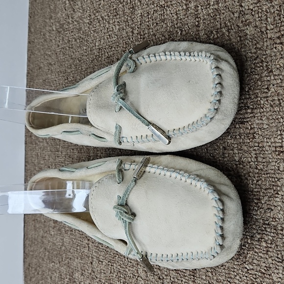 UGG Dakota Moccasin Slipper Women 8 Driving Loafer Suede Sheepskin Lined Shoes - Picture 2 of 7